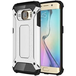 Mobigear Outdoor Coque Samsung Galaxy S6 Edge Coque arrière Rigide Anti-Chocs - Argent