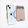 Valenta Card Wallet Stand - Porte Cartes en - 3 Cartes - Compatible MagSafe - Metallic Rose