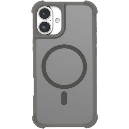 Mobigear Armor Shield Coque iPhone 16 Plus MagSafe Coque arrière Rigide - Gris