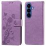 Mobigear Flowers Housse Samsung Galaxy S26 Plus Etui Porte-Monnaie - Violet