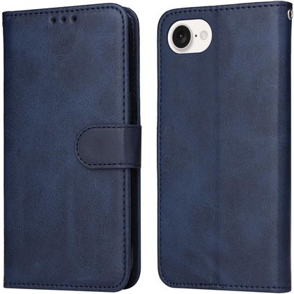 Mobigear Wallet Housse iPhone 16e Etui Porte-Monnaie - Bleu