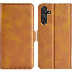 Mobigear Slim Magnet Samsung Galaxy M55 Étui Portefeuille - Cognac