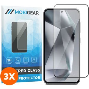 Mobigear Premium Samsung Galaxy S24 Verre trempé Protection d'écran - Compatible Coque (Lot de 3)
