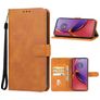 Mobigear Wallet Housse Motorola Moto G84 Etui Porte-Monnaie - Marron