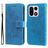 Mobigear Flowers Housse OnePlus 15 Etui Porte-Monnaie - Bleu