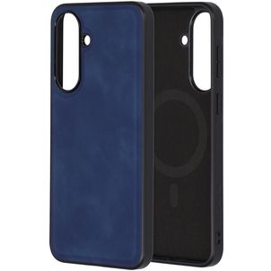 Mobiparts Classic Coque Samsung Galaxy A37 MagSafe Coque arrière en TPU,Similicuir - Sapphire Blue
