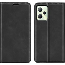 Mobigear Retro Slim Housse Realme C35 Etui Porte-Monnaie - Noir