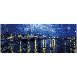 Mobigear Anti-Slip - Tapis de souris - 40 x 90 CM - Starry Night Over the Rhône