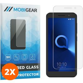 Mobigear Alcatel 1 Verre trempé Protection d'écran - Compatible Coque (Lot de 2)