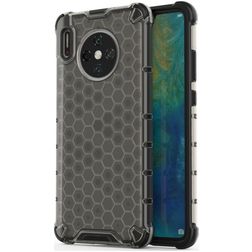 Mobigear Honeycomb Coque Huawei Mate 30 Coque arrière Rigide Anti-Chocs - Gris