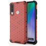 Mobigear Honeycomb Coque Huawei Y6p Coque arrière Rigide Anti-Chocs - Rouge