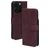 Mobiparts Classic Wallet MagSafe iPhone 16 Pro Étui Portefeuille - Velvet Red