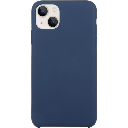 Mobigear Rubber Touch Coque iPhone 15 Coque arrière en Silicone - Dark Blue