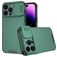 Mobigear Cam Slide Coque iPhone 14 Pro Max Coque arrière Rigide avec Protecteur Lentilles - Vert