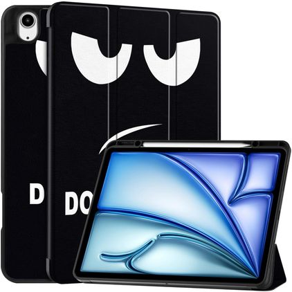 Mobigear Tri-Fold Coque iPad Air 13 Pouces (2025) Etui + Porte-crayon - Do Not Touch