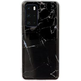Mobigear Marble Coque Huawei P40 Coque arrière en TPU Souple - Noir