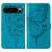 Mobigear Butterfly Housse Google Pixel 9 Pro Etui Porte-Monnaie - Bleu