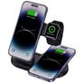 Mobigear MagCharge 3in1 Station de Charge MagSafe + Qi pour Smartphone & Apple Watch - Noir