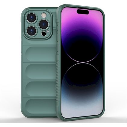 Mobigear Bumpy Coque iPhone 15 Pro Max Coque arrière en TPU Souple - Vert