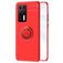 Mobigear Armor Ring Coque Huawei P40 Coque arrière en TPU Souple Anti-Chocs avec Anneau-Support - Rouge