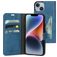 Mobiparts Classic Wallet Housse iPhone 14 Etui Porte-Monnaie - Steel Blue