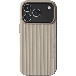 Nudient Bold iPhone 17 Pro MagSafe Plastique rigide Coque arrière - Linen Beige