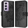 Mobigear Butterfly Housse OPPO Reno 12 Pro Etui Porte-Monnaie - Noir