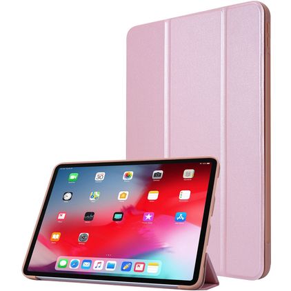 Mobigear Tri-Fold Gel Coque iPad Pro 11 Pouces (2021) Etui en TPU,Similicuir - Rose doré