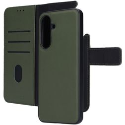 Mobiparts Samsung Galaxy A36 Coque Cuir véritable Étui 2en1 avec coque amovible Portefeuille - Vert