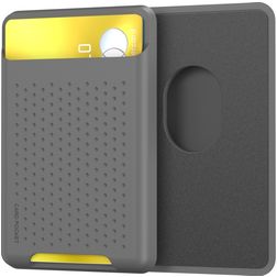 Mobigear Pocket - Porte Cartes en en Silicone - 2 Cartes - Compatible MagSafe - Gris