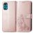 Mobigear Clover Housse Motorola Moto G22 Etui Porte-Monnaie - Rose doré