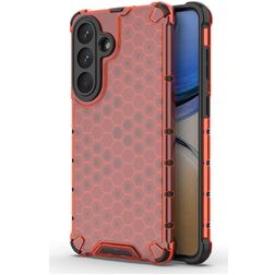Mobigear Honeycomb Coque Samsung Galaxy S26 Plus Coque arrière Rigide Anti-Chocs - Rouge