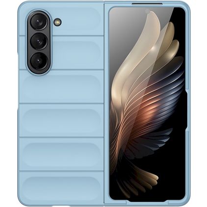 Mobigear Bumpy Samsung Galaxy Z Fold 5 TPU souple Coque arrière - Bleu