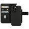 Mobiparts Housse iPhone 14 Pro MagSafe Etui avec Coque Détachable en Cuir Véritable Porte-Monnaie - Noir