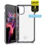 ITSKINS Level 2 HybridFrost Coque iPhone 11 Coque arrière Rigide Anti-Chocs - Transparent / Noir