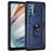 Mobigear Armor Ring Coque Motorola Moto G60 Coque arrière Rigide Anti-Chocs avec Anneau-Support - Bleu