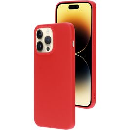 Mobiparts Coque iPhone 14 Pro Max Coque arrière en Silicone - Scarlet Red
