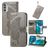 Mobigear Butterfly Housse Motorola Moto G52 Etui Porte-Monnaie - Gris