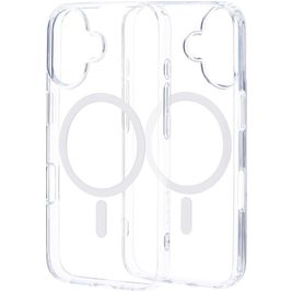 Mobiparts Hardcover Coque Transparente iPhone 16 MagSafe Coque arrière Rigide - Transparent