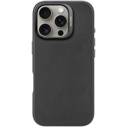 Decoded Coque iPhone 16 Pro MagSafe Coque arrière en Cuir Véritable - Noir