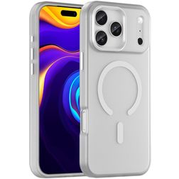 Mobigear Shockproof Coque iPhone 17 Pro Max MagSafe Coque arrière Rigide - Blanc