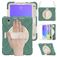 Mobigear SureGrip XGuard Coque iPad Mini 7 (2024) Coque arrière en Plastique rigide,Silicone + Porte-crayon + Bandoulière + Support Amovible - Vert