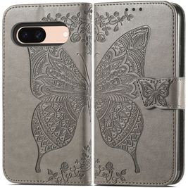 Mobigear Butterfly Housse Google Pixel 8a Etui Porte-Monnaie - Gris