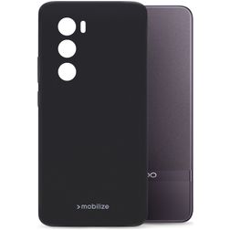 Mobilize Rubber Gelly Coque OPPO Reno 12 Pro Coque arrière en TPU Souple - Noir