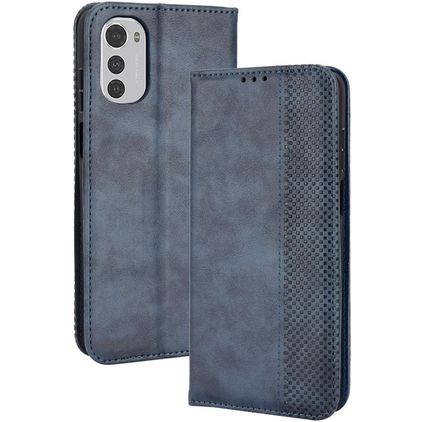 Mobigear Sensation Housse Motorola Moto E32s Etui Porte-Monnaie - Bleu