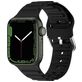 Mobigear Bumpy Bracelet Silicone Apple Watch Fermeture boucle ardillon - 49/46/45/44 mm - Noir