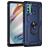 Mobigear Armor Ring Coque Motorola Moto G60 Coque arrière Rigide Anti-Chocs avec Anneau-Support - Bleu