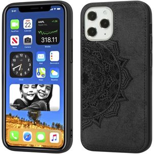 Mobigear Mandala Coque iPhone 12 Pro Max Coque arrière Rigide - Noir