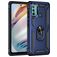 Mobigear Armor Ring Coque Motorola Moto G60 Coque arrière Rigide Anti-Chocs avec Anneau-Support - Bleu