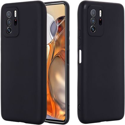 Mobigear Rubber Touch Coque POCO X3 GT Coque arrière en Silicone - Noir